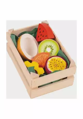 Erzi® Früchteminiaturen "Tropische Früchte", 6 Stück 1 Erzi® Früchteminiaturen "Tropische Früchte", 6 Stück