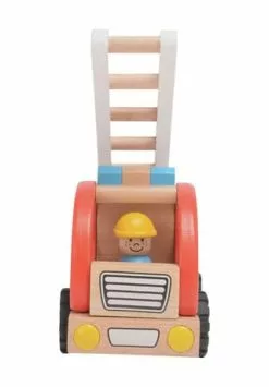 Goki Holzfahrzeug "Feuerwehr Leiterwagen"