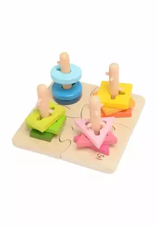 Hape Kreatives Steckpuzzle, 16 Teile 1 Hape Kreatives Steckpuzzle, 16 Teile
