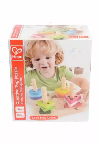 Hape Kreatives Steckpuzzle, 16 Teile 2 Hape Kreatives Steckpuzzle, 16 Teile – Bild 2